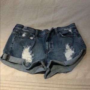 Sneak peek denim shorts